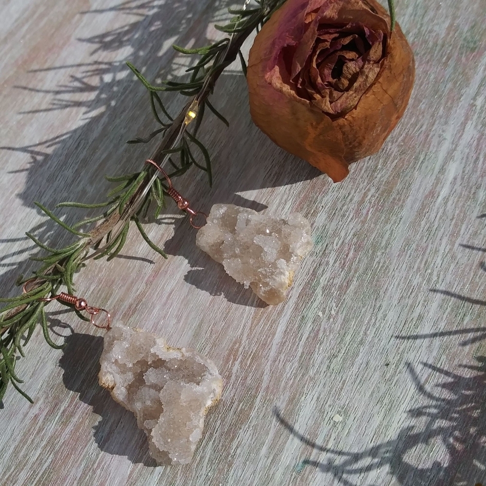 Handmade geode earrings ✨